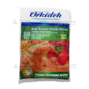 دستکش یکبار مصرف نایلونی بسته 100 تایی دستکش یکبار مصرف نایلونی بسته 100 تایی