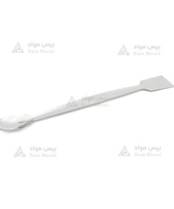 اسپاتول فلزی یک سر تخت و یک سر قاشقی